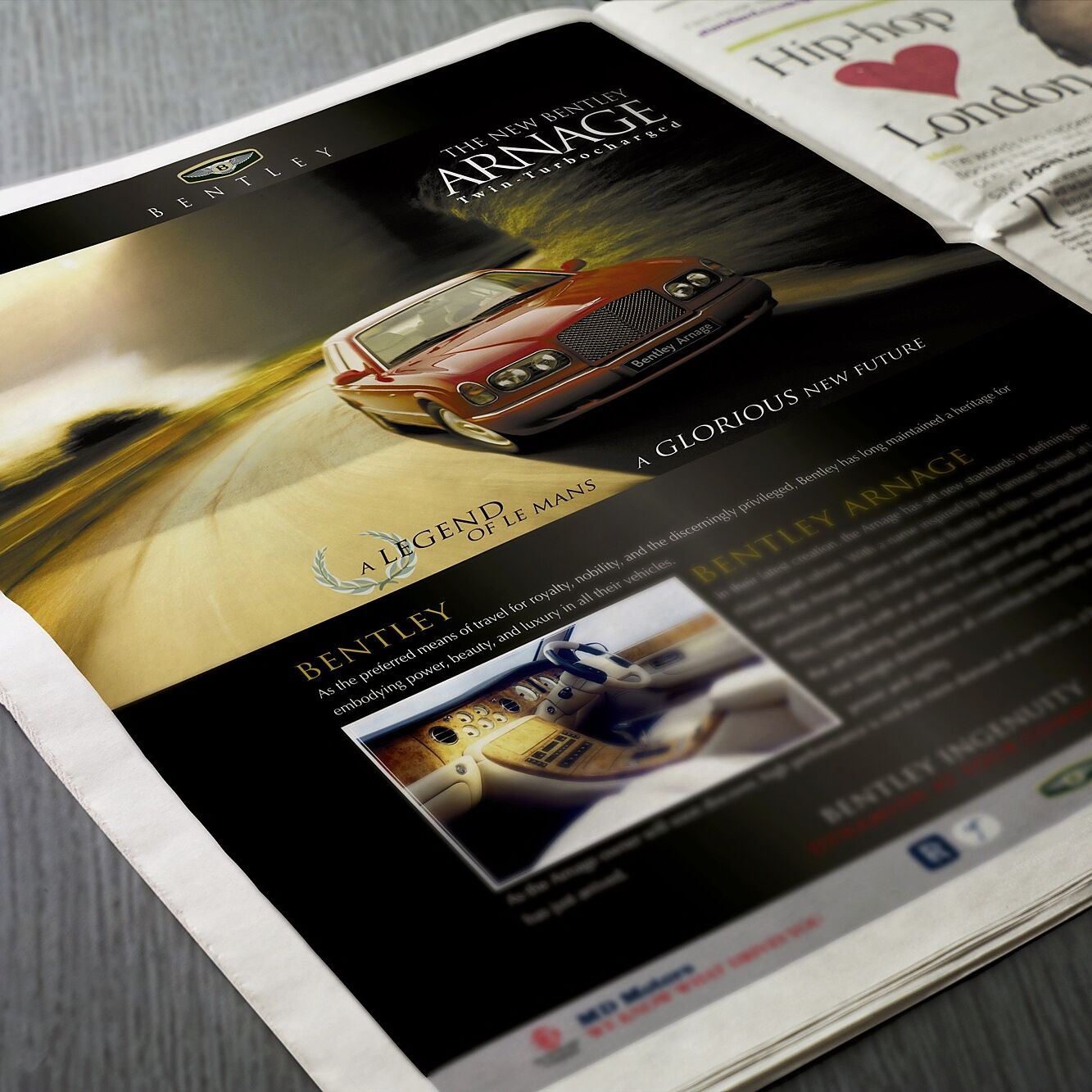 Arnage English Color Newspaper Mockup