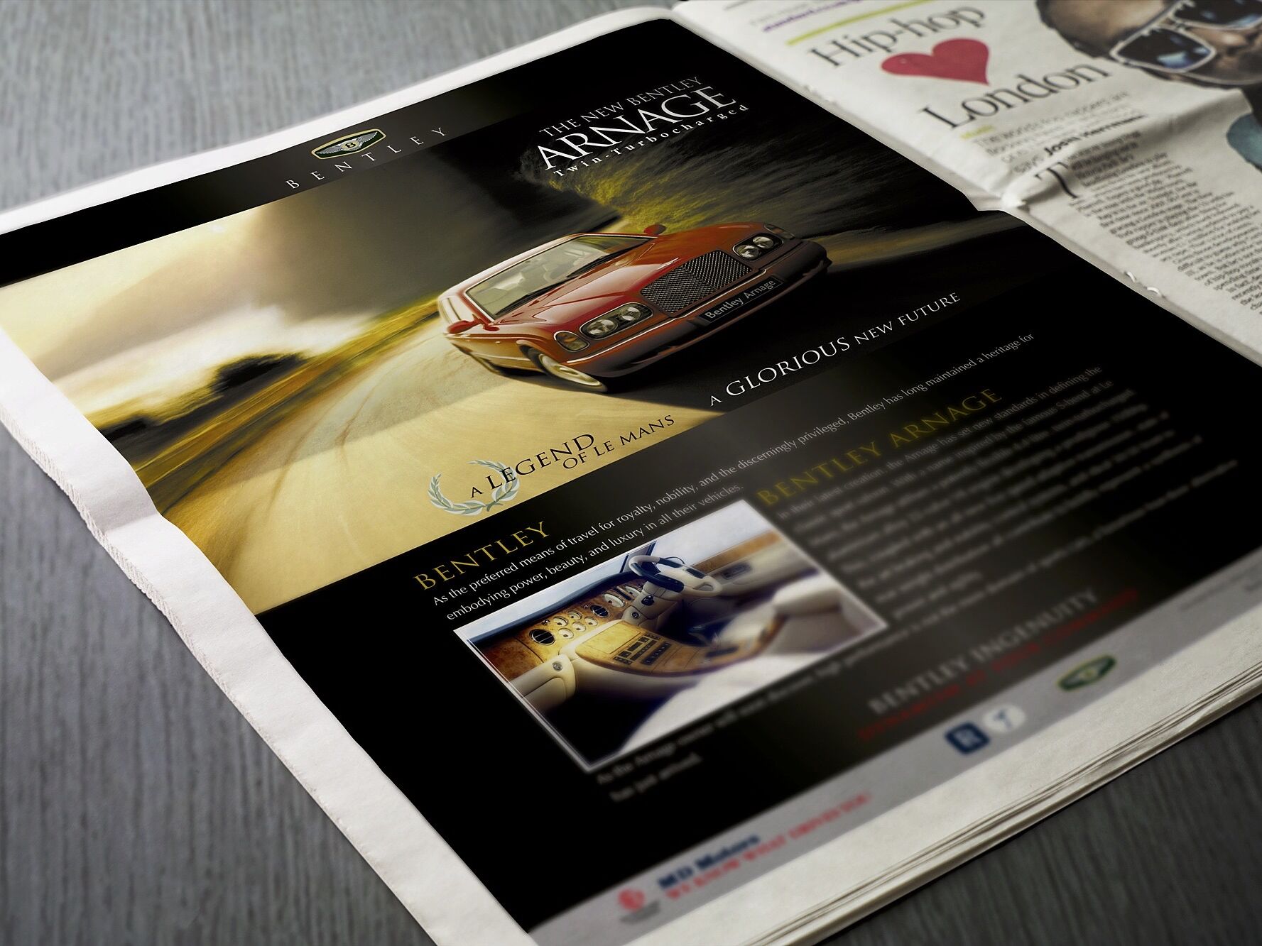 Arnage English Color Newspaper Mockup