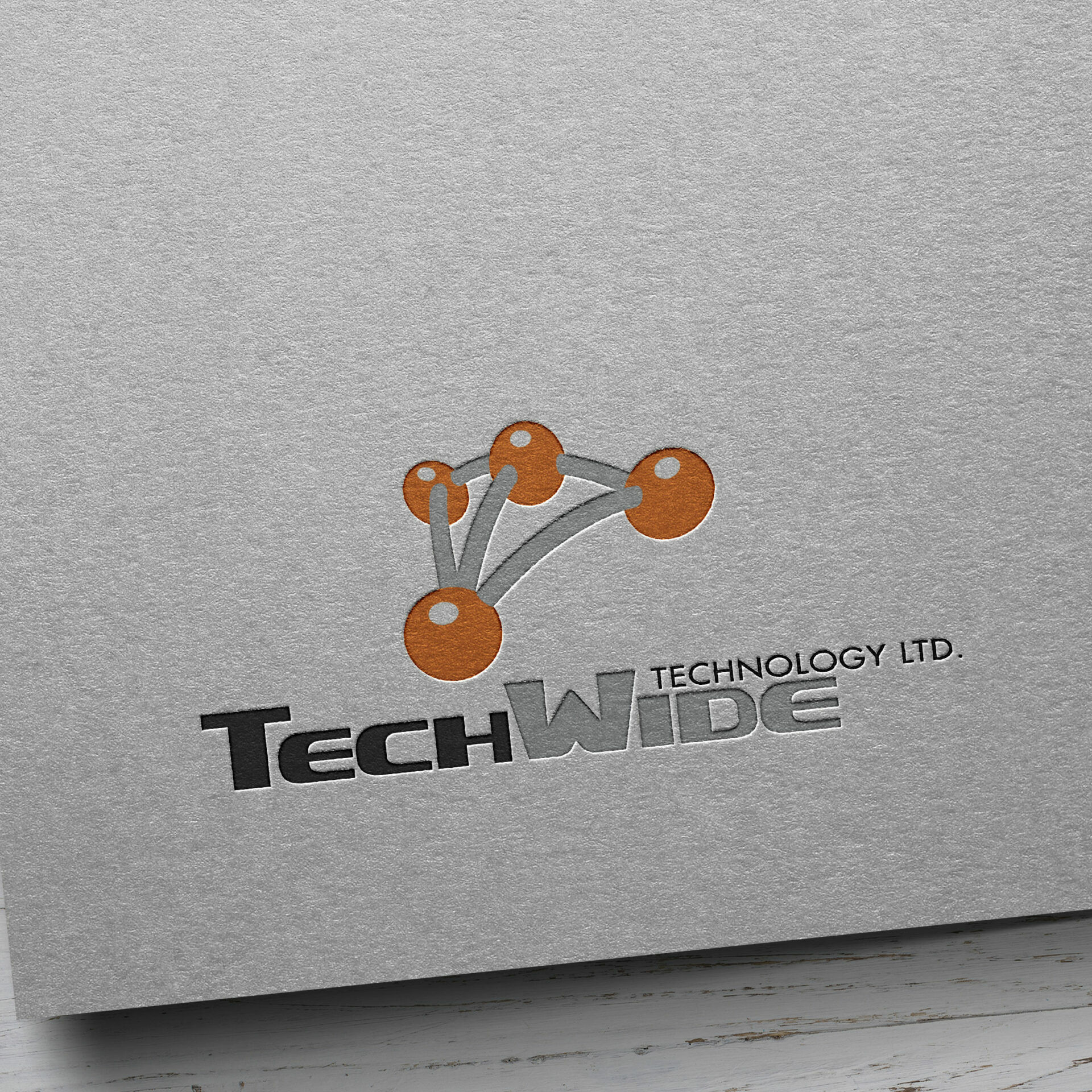 Techwide Kraft Paper Logo Mockup